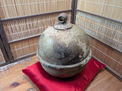 1824 Japanese Shrine Bell Antique Temple Bell Signed Edo Period Steel Bell Rare