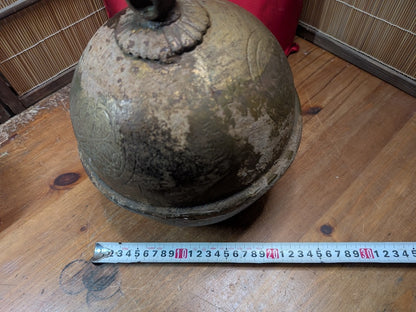1824 Japanese Shrine Bell Antique Temple Bell Signed Edo Period Steel Bell Rare