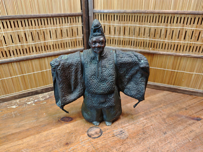 Antique 1900s Japanese Bronze Kabuki Dancer Statue 3.5kg Art Auction Japan