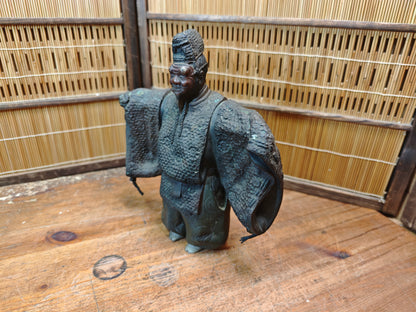 Antique 1900s Japanese Bronze Kabuki Dancer Statue 3.5kg Art Auction Japan