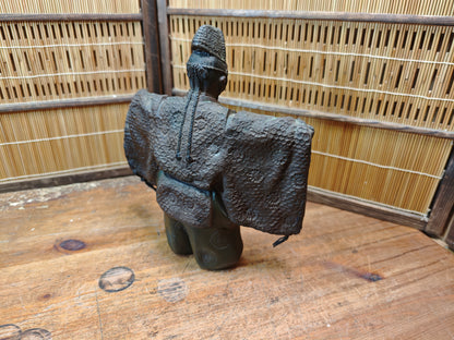 Antique 1900s Japanese Bronze Kabuki Dancer Statue 3.5kg Art Auction Japan
