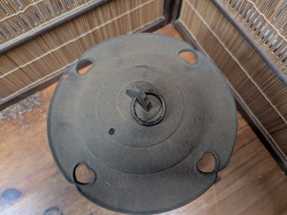 Rare 1930s Japanese Cast Iron Toro Lantern Hand Forged Hanging Garden Light