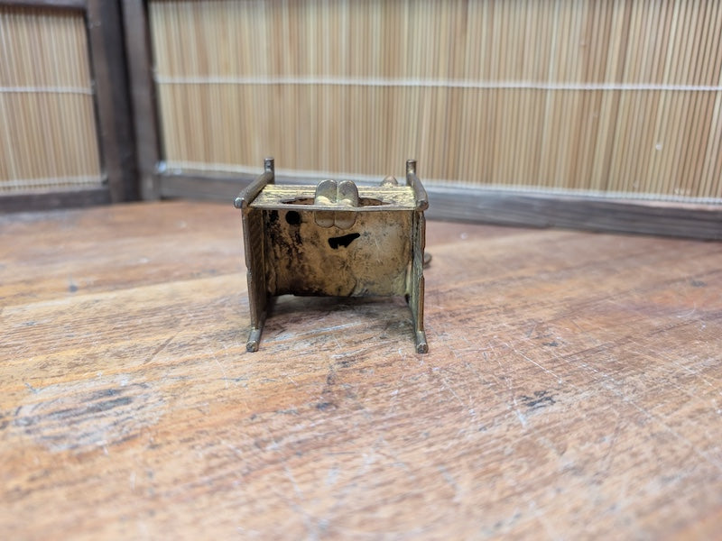 Japanese Antique 1940s Brass Kūkai Kobo Daishi Shingon Buddhist Monk Figure