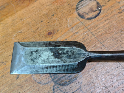Japanese Antique Miya Daiku Giant Hand Forged Woodworking Chisel