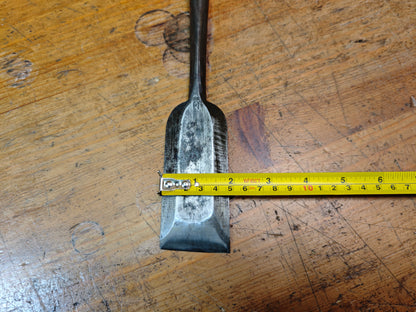 Japanese Antique Miya Daiku Giant Hand Forged Woodworking Chisel