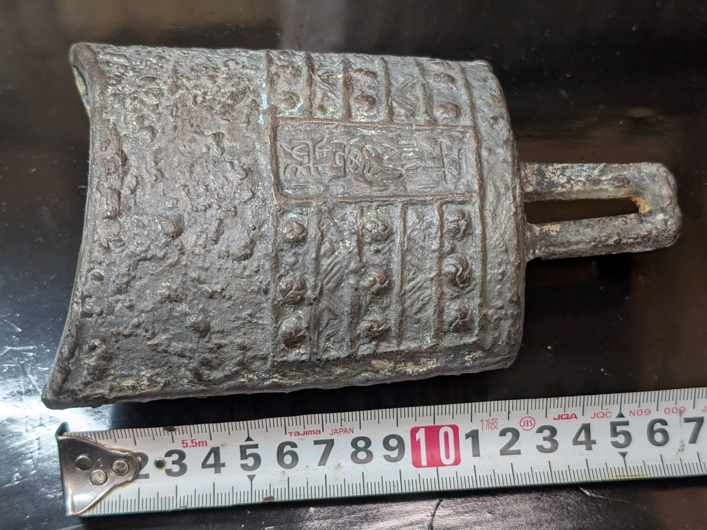 Japanese Antique Bronze Hand Bell Late 1900s Buddhist Temple Bell