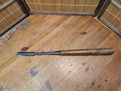 Japanese Antique Hand Forged Giant Woodworking Chisel Signed Steel Tool Rare