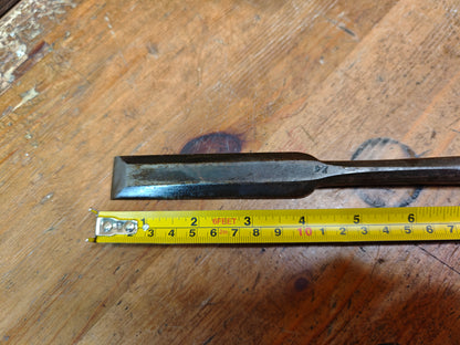 Japanese Antique Hand Forged Giant Woodworking Chisel Signed Steel Tool Rare