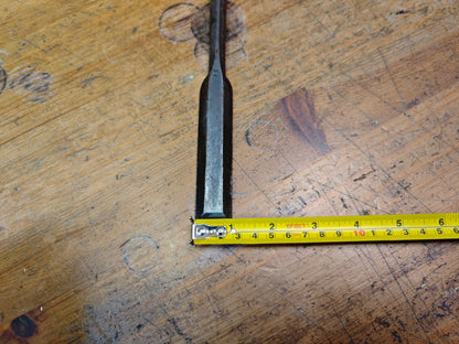Japanese Antique Hand Forged Giant Woodworking Chisel Signed Steel Tool Rare