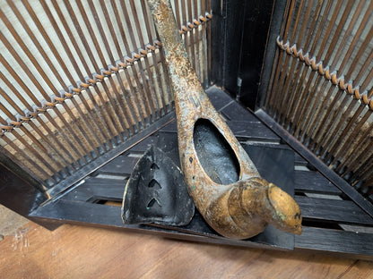 Japanese 1940s Kiji Bird Incense Burner Antique Metal Buddhist Censer Vintage Japan