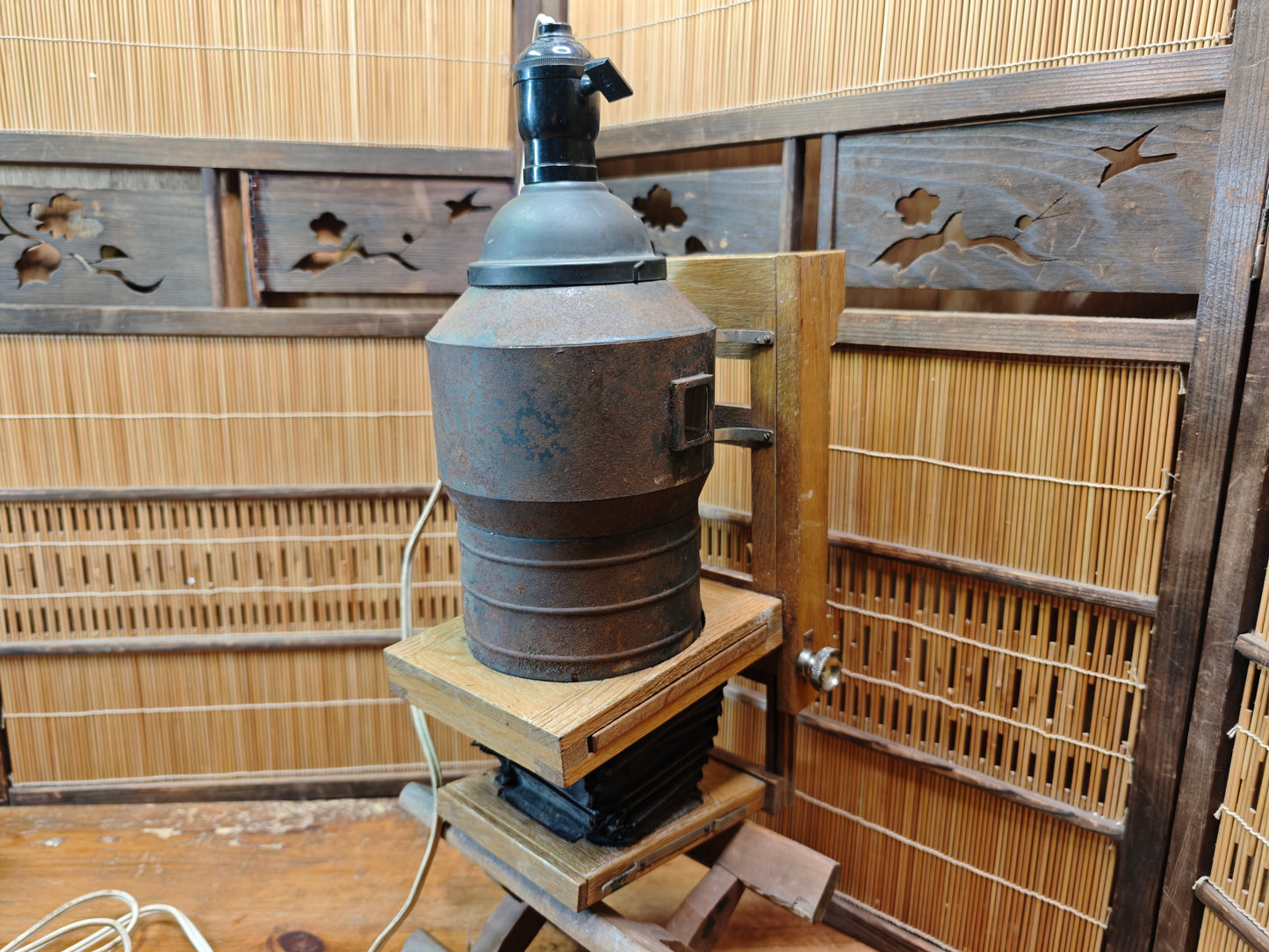 Japanese Taisho X-Ray Lamp Restored Antique Matsushita Electric