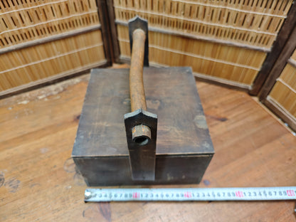 Authentic Japanese Antique Okamochi Taisho Era Demae Food Carrier Wood