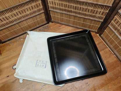 Authentic Meiji Era Wajima Nuri Obon Tray Antique Japanese Lacquerware