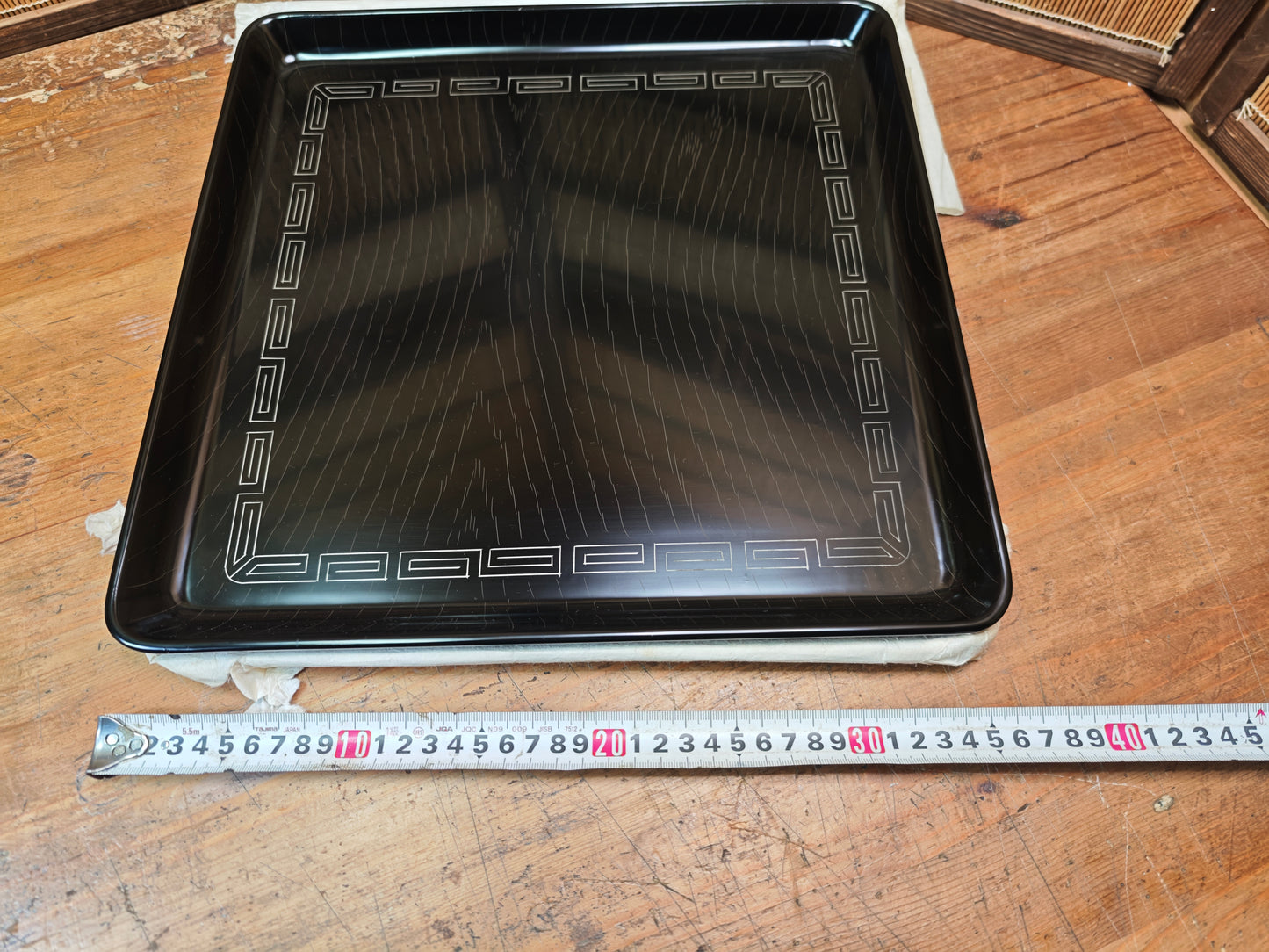 Authentic Meiji Era Wajima Nuri Obon Tray Antique Japanese Lacquerware