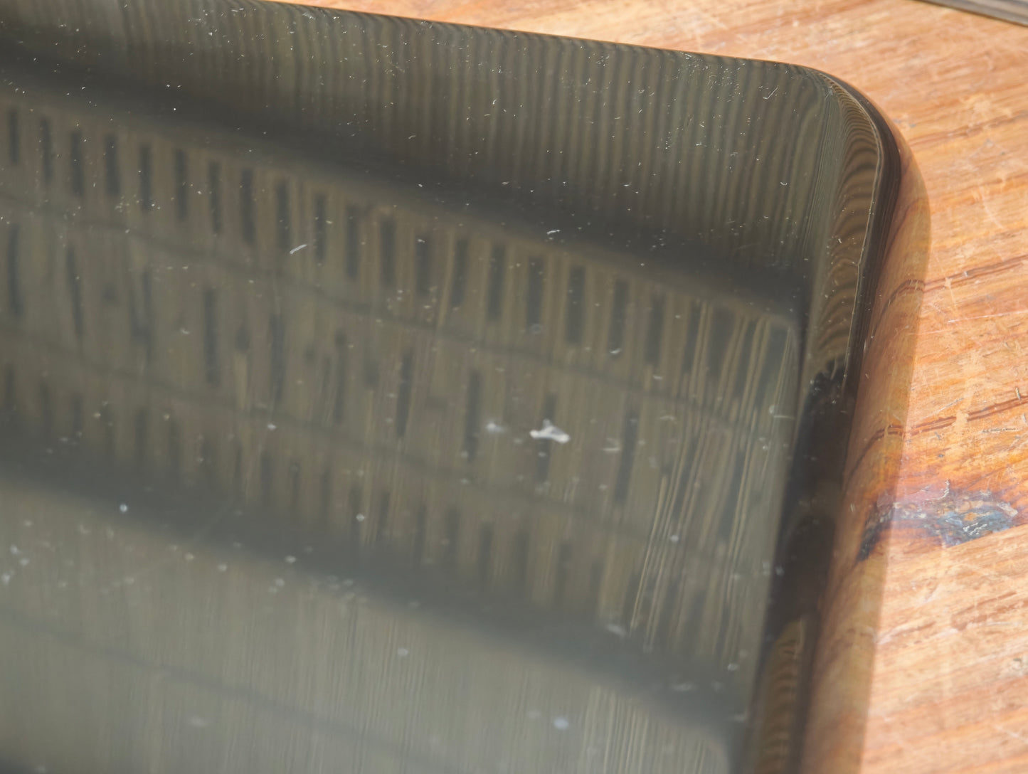 Japanese Antique meiji era wajima nuri lacquer obon tray brown black