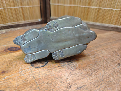 Japanese Vintage Bronze Rabbit Sculpture 1950s Art Handmade Statue