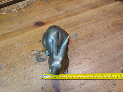 Japanese Vintage Bronze Rabbit Sculpture 1950s Art Handmade Statue