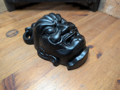 Traditional Japanese Vintage Agyo Niozo Mask Ceramic Temple Guardian