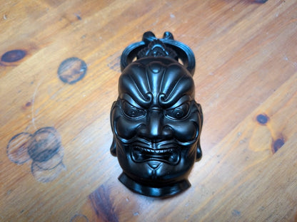 Traditional Japanese Vintage Agyo Niozo Mask Ceramic Temple Guardian