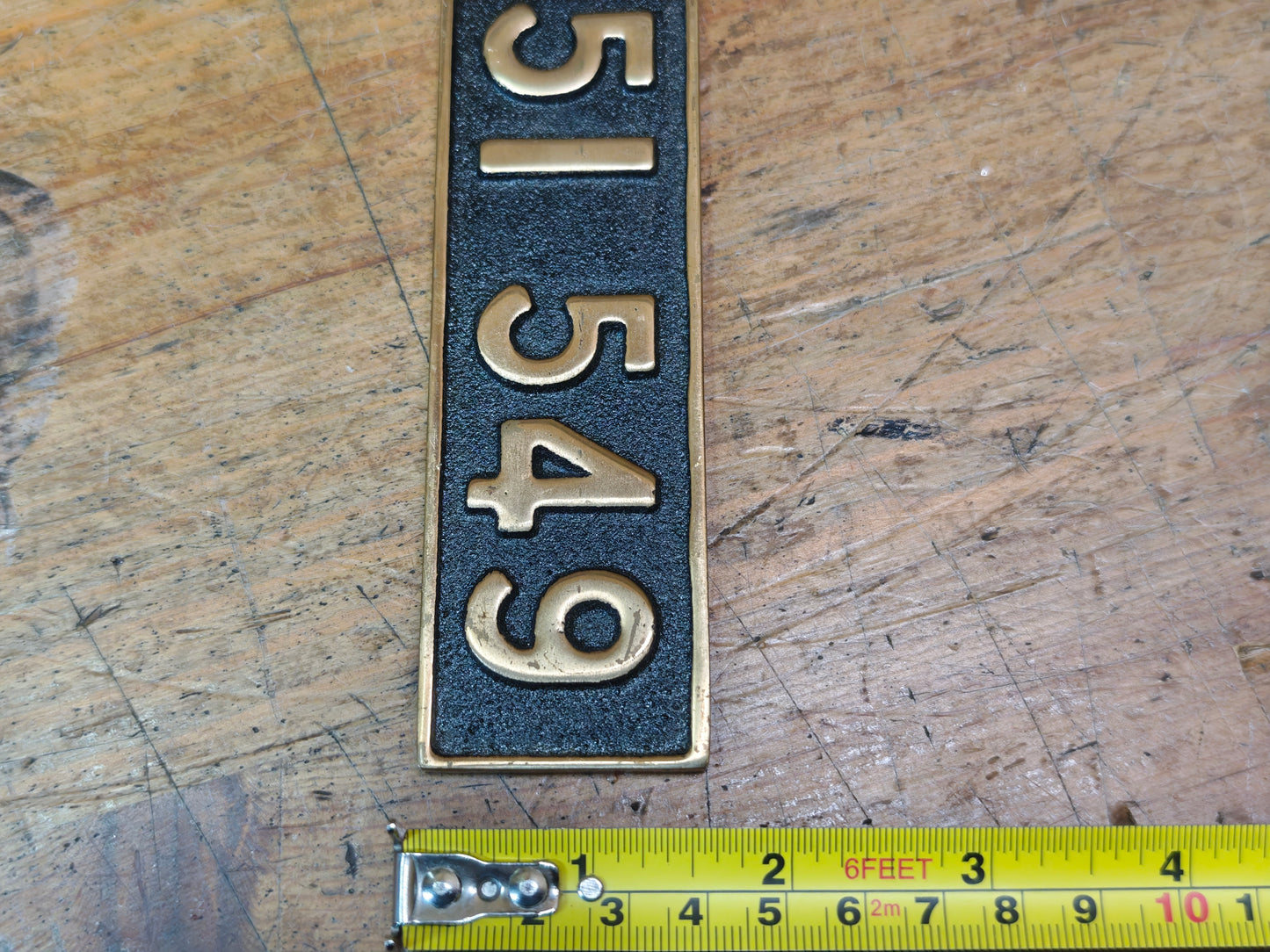 Japanese D51 549 Brass Railway Plaque 1940 Steam Farewell Shinonoi Line