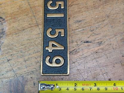 Japanese D51 549 Brass Railway Plaque 1940 Steam Farewell Shinonoi Line