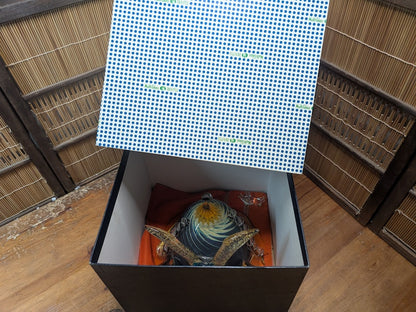 Japanese Glass Samurai Kabuto Helmet Gizan Kazari by CROM Modern Art Display