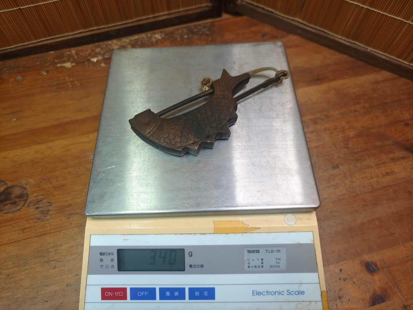 1800s Japanese Antique Brass Fish Padlock 1800s Samurai Era Lock Rare