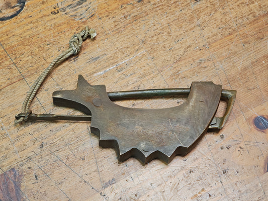 1800s Japanese Antique Brass Fish Padlock 1800s Samurai Era Lock Rare