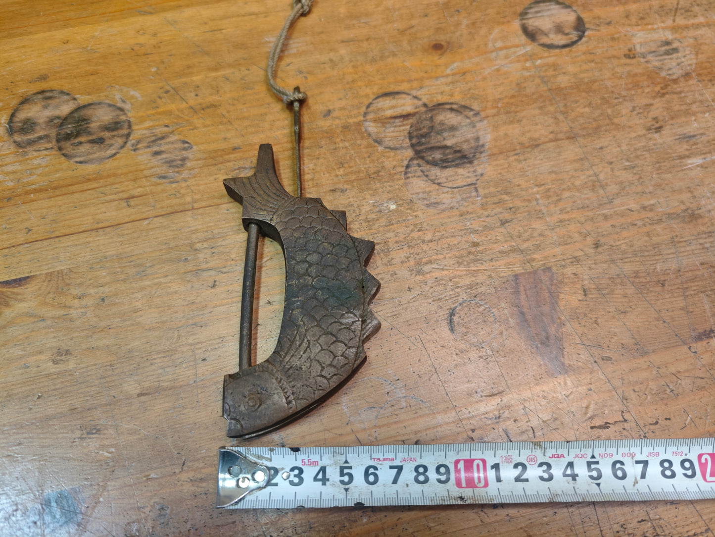 1800s Japanese Antique Brass Fish Padlock 1800s Samurai Era Lock Rare