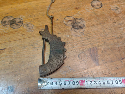 1800s Japanese Antique Brass Fish Padlock 1800s Samurai Era Lock Rare