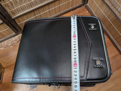 Authentic Japanese Randoseru Leather School Backpack Black Vintage Book Bag