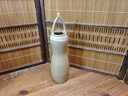 Japanese Hyotan Vase Shosuke Kiln Pottery Signed Box Document Vintage