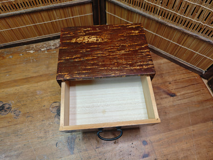 Vintage Japanese Kabazaiku Sakura Bark Tansu Chest Two Drawer 1980s Japan