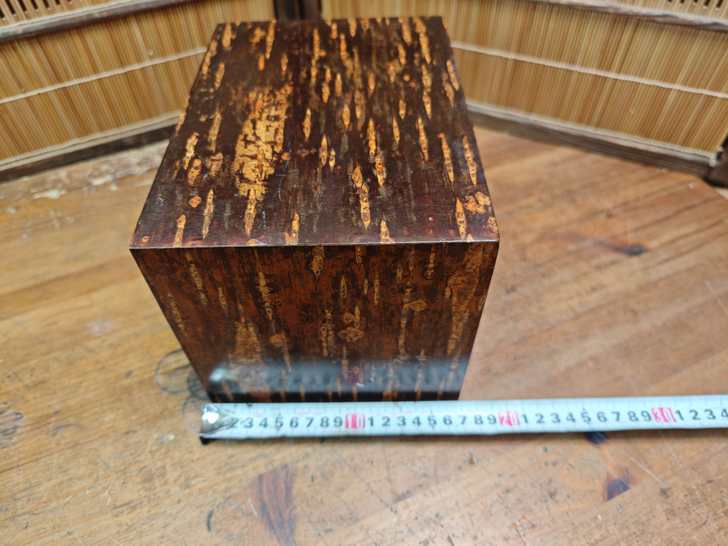 Vintage Japanese Kabazaiku Sakura Bark Tansu Chest Two Drawer 1980s Japan