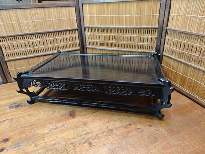 Japanese Kokutan Bonsai Display Table Kadai Ebony Stand Vintage Japan