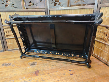 Japanese Kokutan Bonsai Display Table Kadai Ebony Stand Vintage Japan