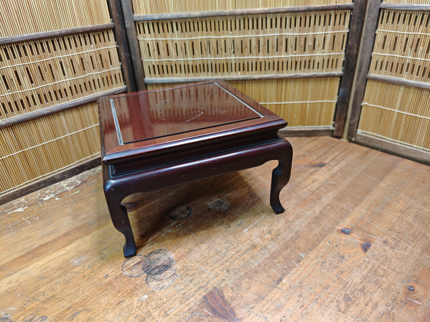 Japanese Kokutan Ebony Style Wood Bonsai Kadai Vintage Plant Stand Japan