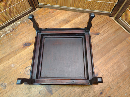 Japanese Kokutan Ebony Style Wood Bonsai Kadai Vintage Plant Stand Japan
