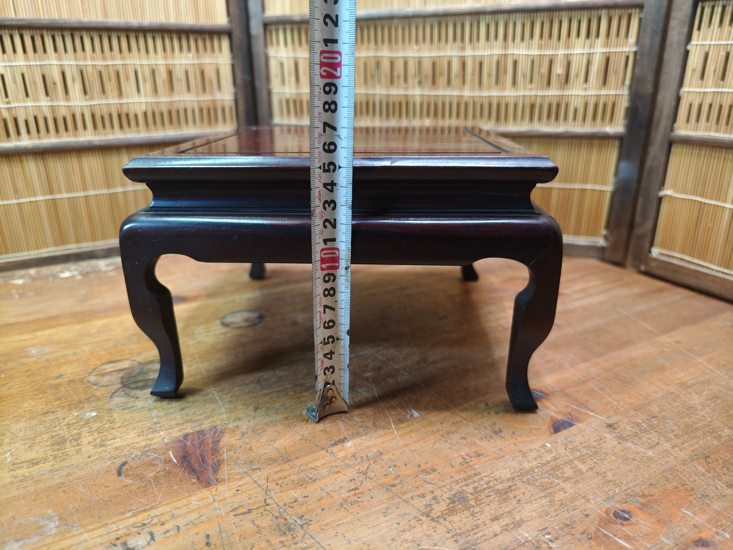 Japanese Kokutan Ebony Style Wood Bonsai Kadai Vintage Plant Stand Japan