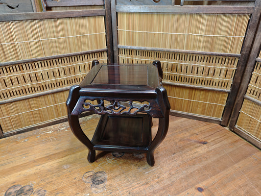 Vintage Japanese Kokutan Bonsai Table 1970s Kadai Display Stand Ebony Style