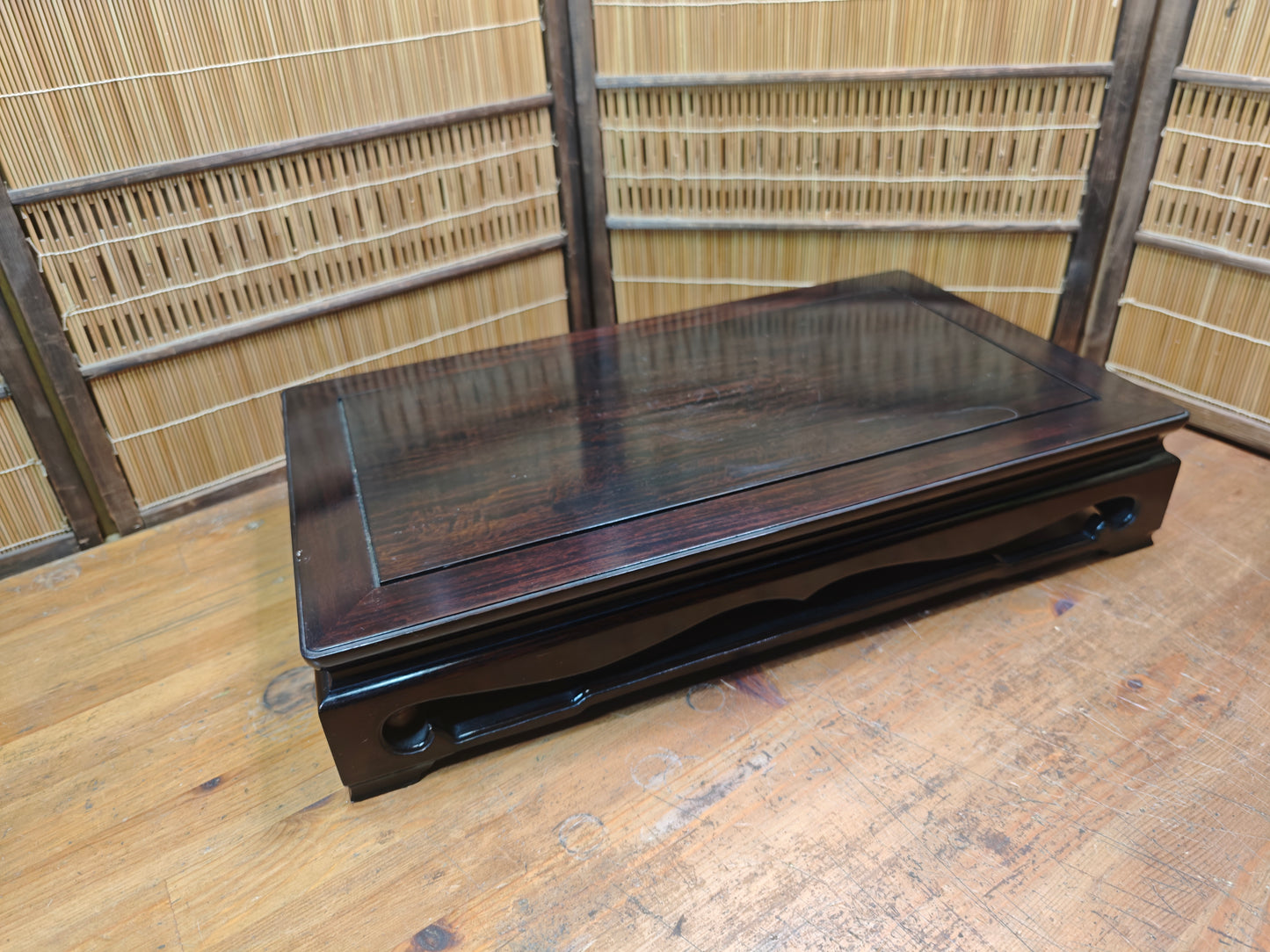 Vintage Japanese Kokutan Style Bonsai Table Kadai Display Stand