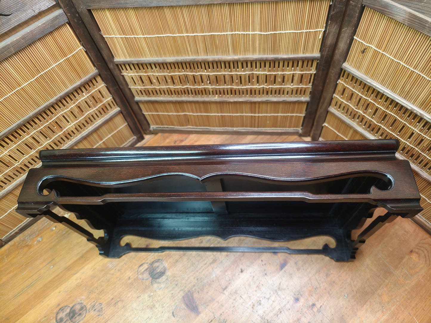 Vintage Japanese Kokutan Style Bonsai Table Kadai Display Stand