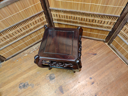 Vintage Japanese Kokutan Bonsai Table 1970s Kadai Display Stand Ebony Style