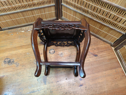 Vintage Japanese Kokutan Bonsai Table 1970s Kadai Display Stand Ebony Style