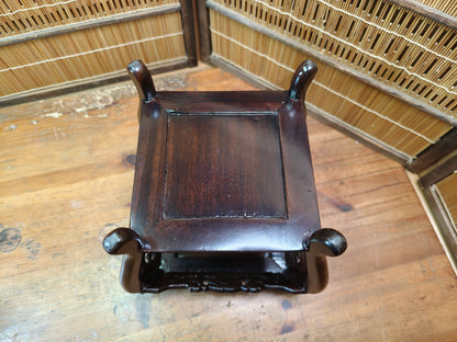 Vintage Japanese Kokutan Bonsai Table 1970s Kadai Display Stand Ebony Style