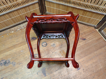 Vintage Japanese Kokutan Bonsai Table Small Kadai Ebony Wood Stand