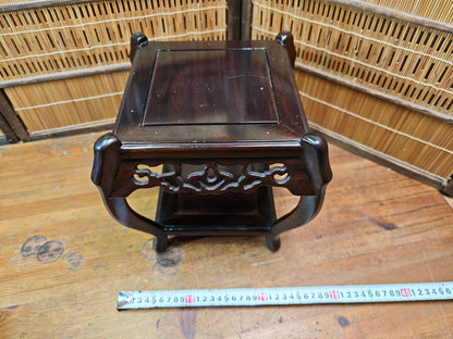 Vintage Japanese Kokutan Bonsai Table 1970s Kadai Display Stand Ebony Style