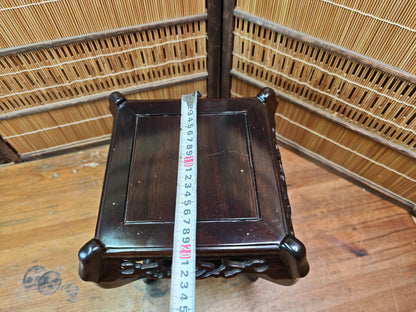 Vintage Japanese Kokutan Bonsai Table 1970s Kadai Display Stand Ebony Style