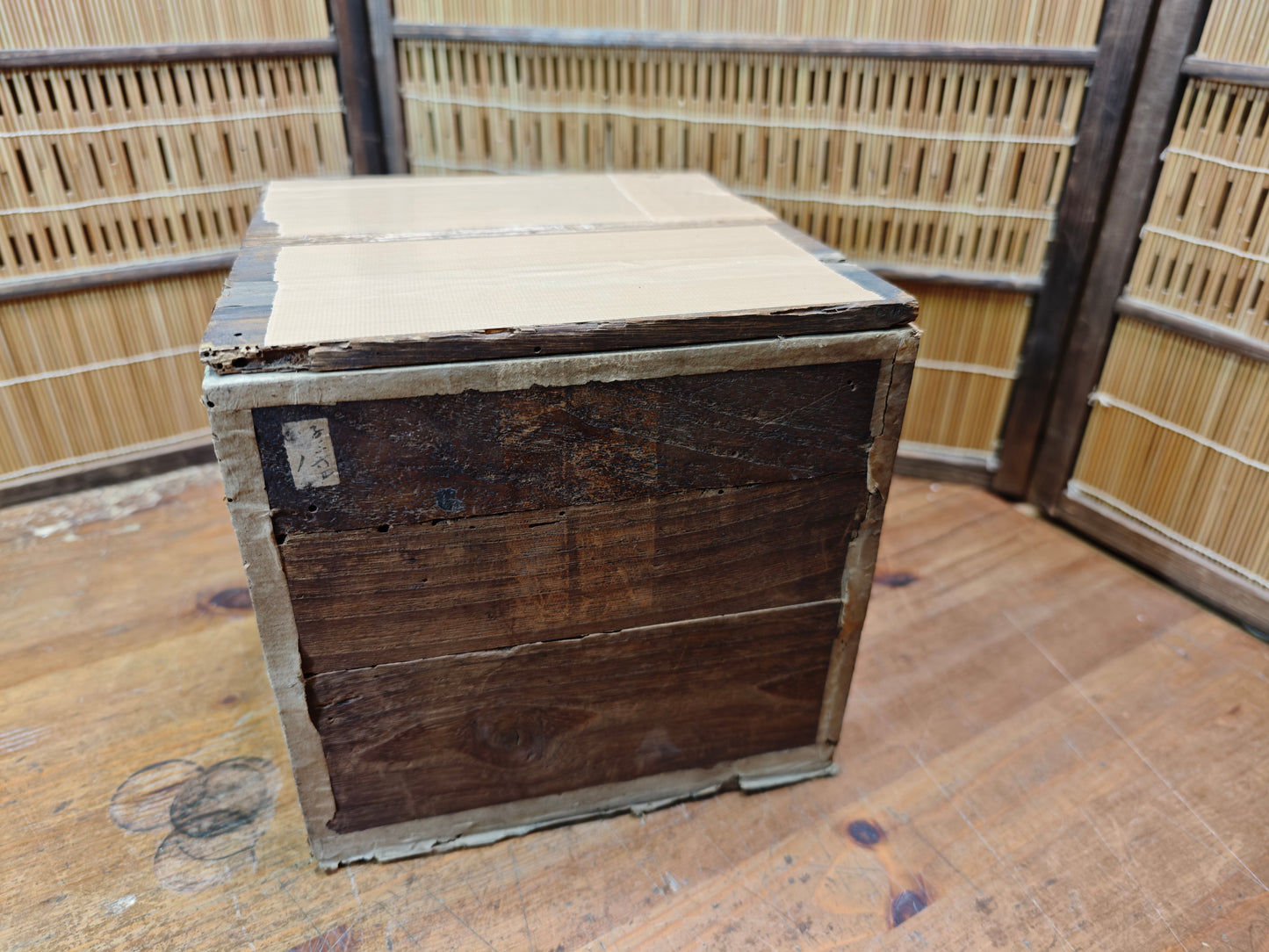 Japanese Meiji Takatori Mizusashi Tea Water Jar Bamboo Lid Tōdai-ji Auction JP
