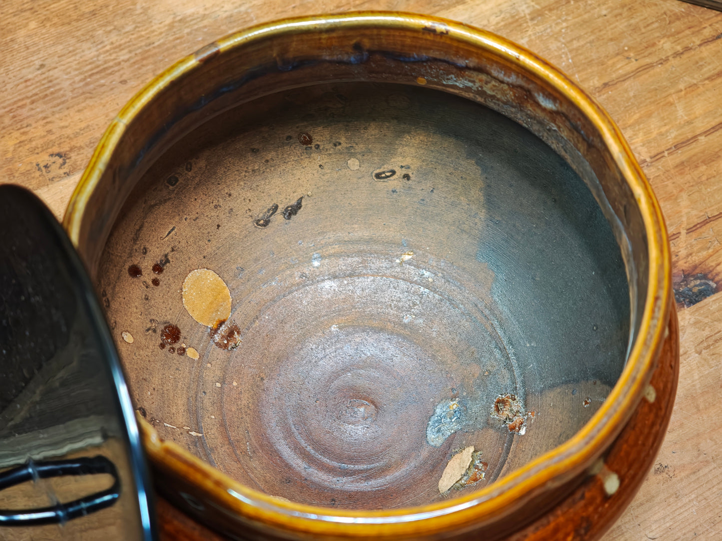 Japanese Meiji Takatori Mizusashi Tea Water Jar Bamboo Lid Tōdai-ji Auction JP